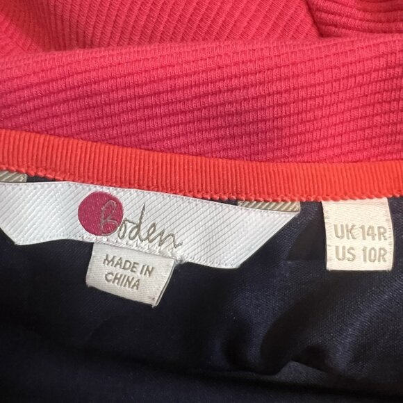 Boden Women’s Betty Ottoman Dress Size 10 R Hot Pink Stretch Lined Knee Short Sl - Picture 9 of 15